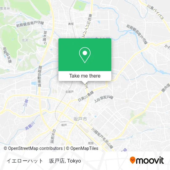 Yellow Hat Sakado Store map