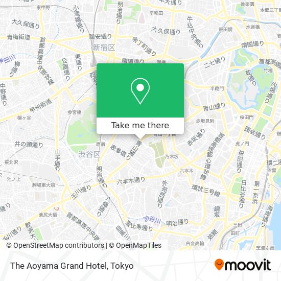 The Aoyama Grand Hotel map