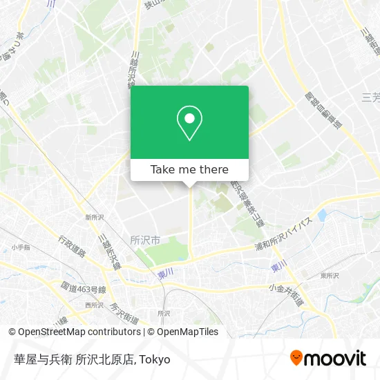 華屋与兵衛 所沢北原店 map