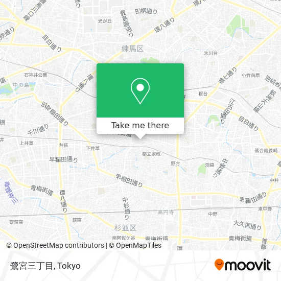 鷺宮三丁目 map
