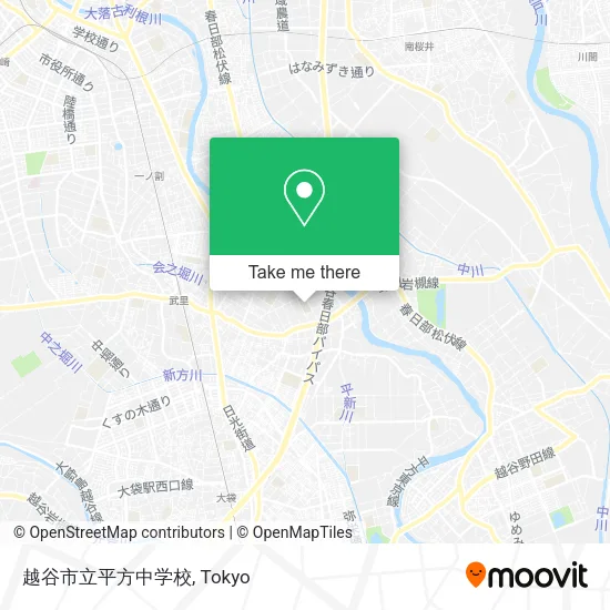 越谷市立平方中学校 map