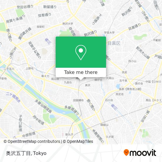 奥沢五丁目 map