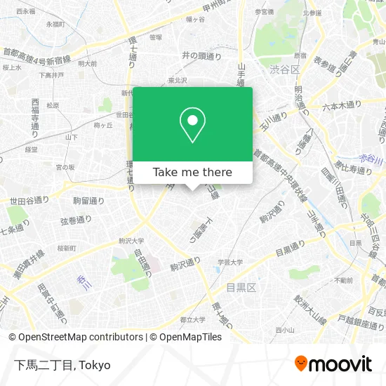 下馬二丁目 map
