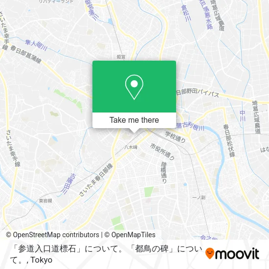 「参道入口道標石」について。「都鳥の碑」について。 map