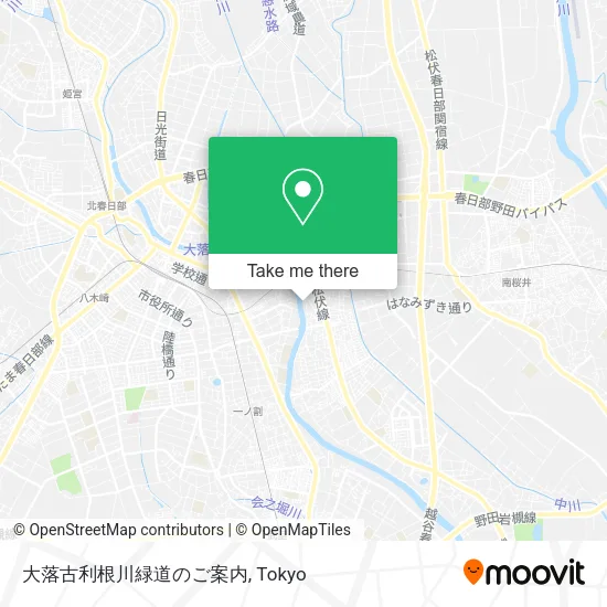 大落古利根川緑道のご案内 map