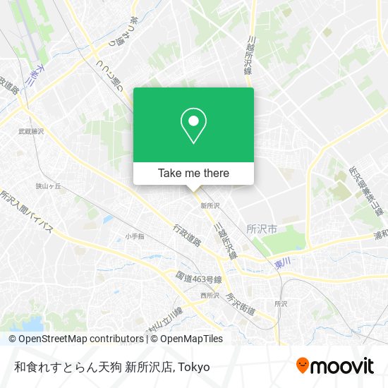 和食れすとらん天狗 新所沢店 map