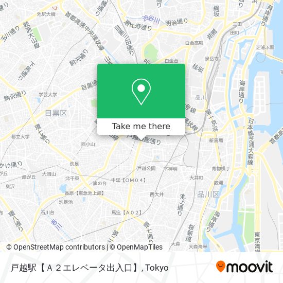 戸越駅【Ａ２エレベータ出入口】 map