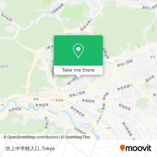 吹上中学校入口 map