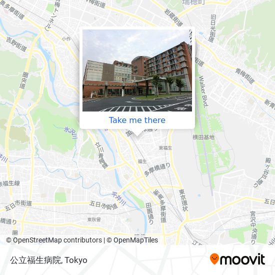 公立福生病院 map