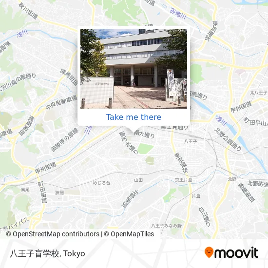 Hachioji School for the Blind map