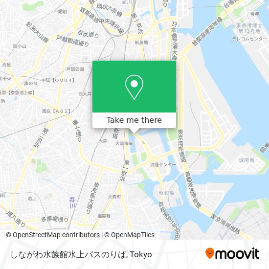 しながわ水族館水上バスのりば map