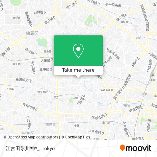 江古田氷川神社 map