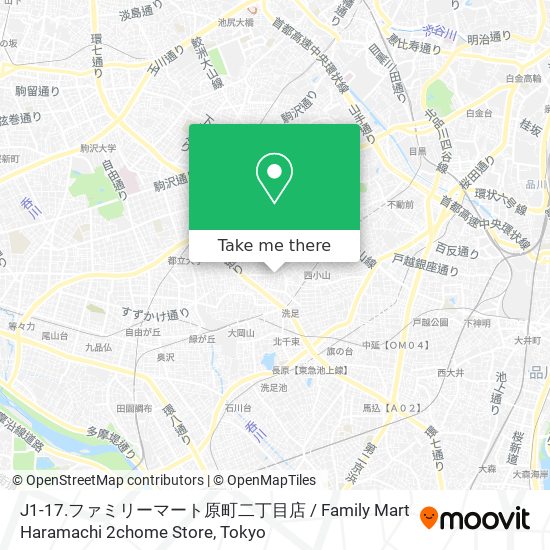 J1-17.ファミリーマート原町二丁目店 / Family Mart Haramachi 2chome Store map