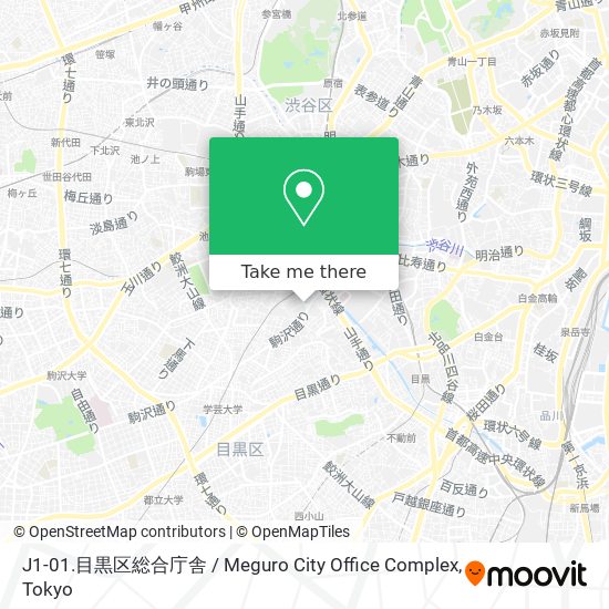 J1-01.目黒区総合庁舎 / Meguro City Office Complex map