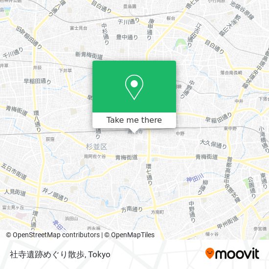 社寺遺跡めぐり散歩 map