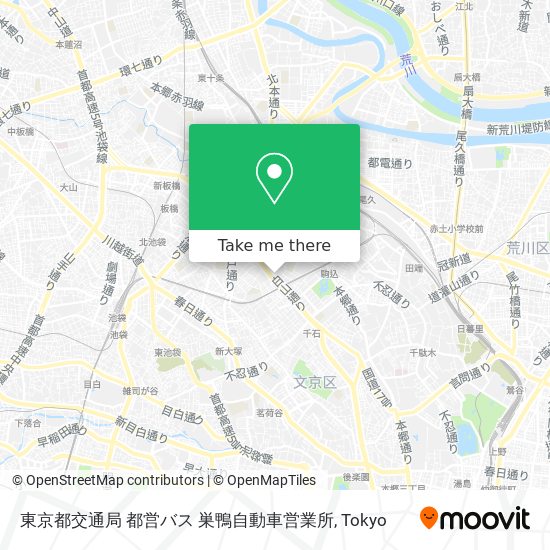 東京都交通局 都営バス 巣鴨自動車営業所 map