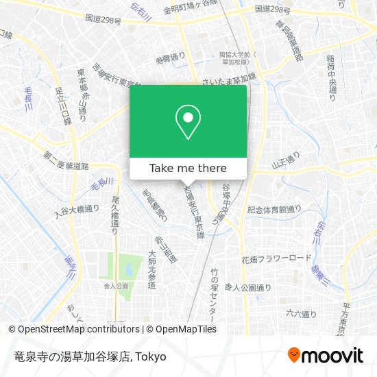 竜泉寺の湯草加谷塚店 map