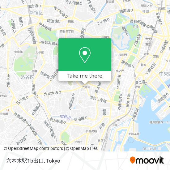 六本木駅1b出口 map