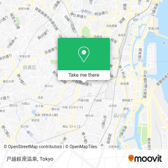 戸越銀座温泉 map