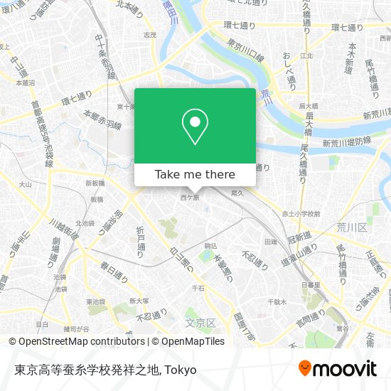東京高等蚕糸学校発祥之地 map