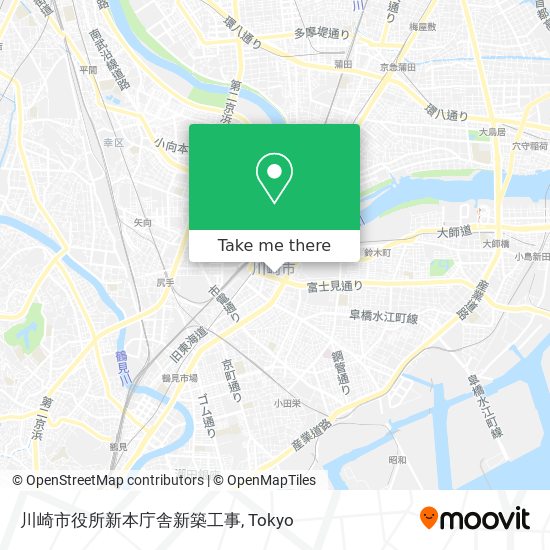 川崎市役所新本庁舎新築工事 map