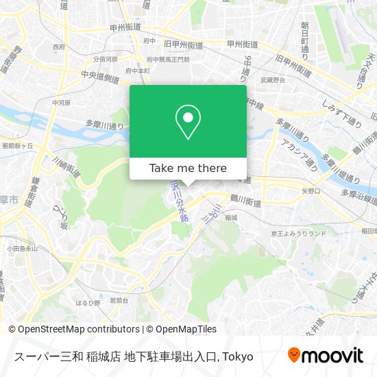 スーパー三和 稲城店 地下駐車場出入口 map