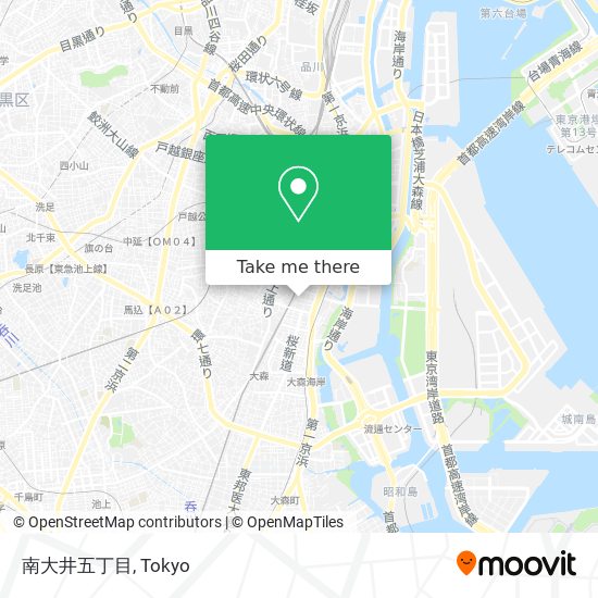 南大井五丁目 map