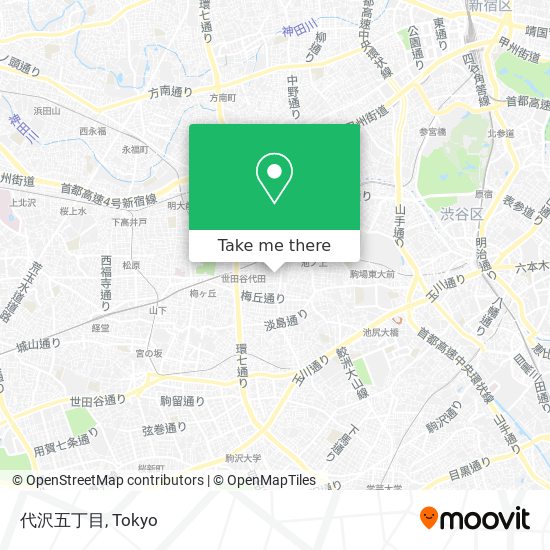 代沢五丁目 map