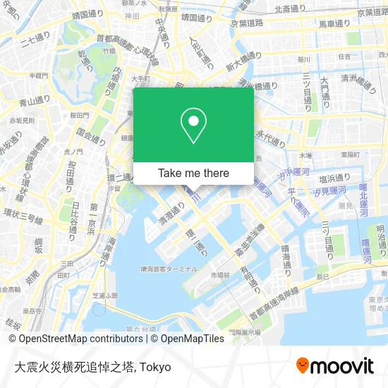 大震火災横死追悼之塔 map