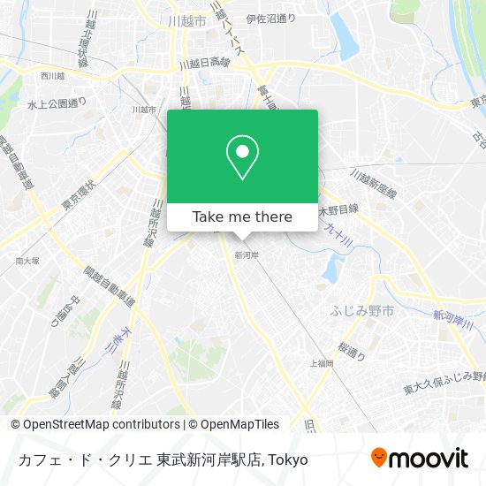 カフェ・ド・クリエ 東武新河岸駅店 map