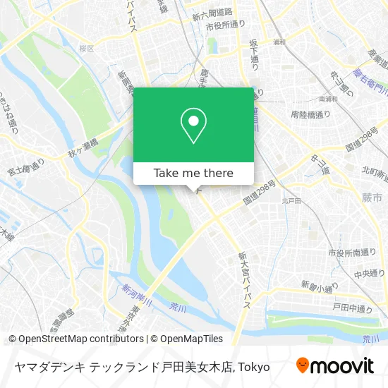 Yamada Denki Tech Land Toda Miyagi Store map
