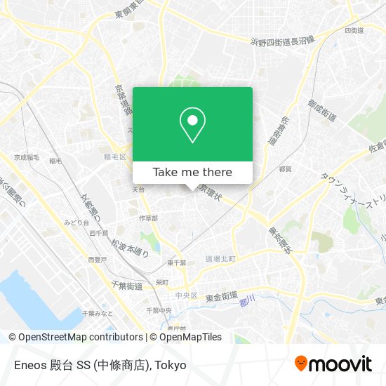 Eneos 殿台 SS (中條商店) map