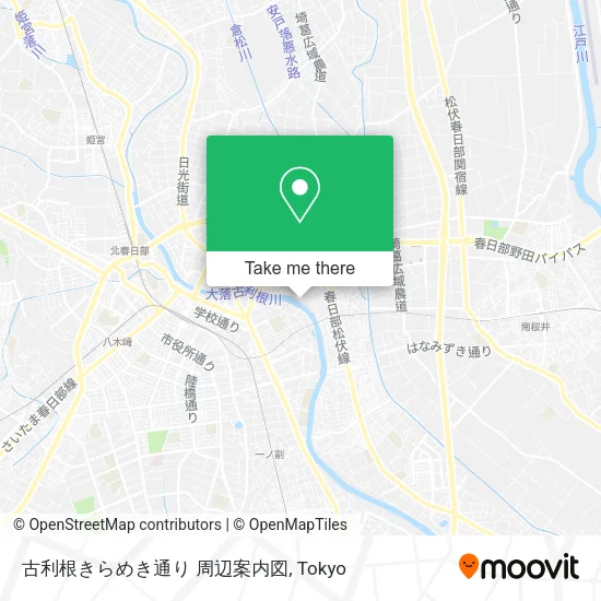 古利根きらめき通り 周辺案内図 map