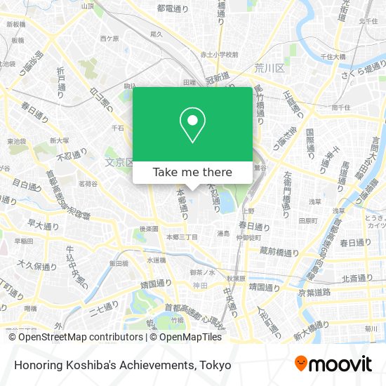 Honoring Koshiba's Achievements map
