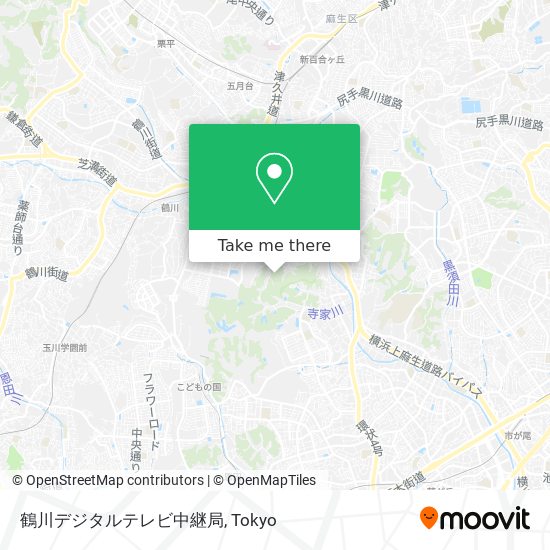 鶴川デジタルテレビ中継局 map