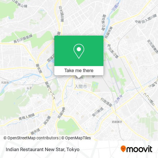 Indian Restaurant New Star map