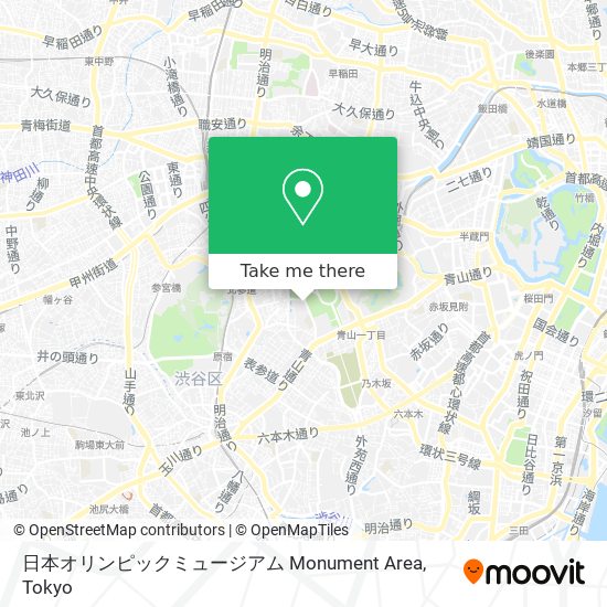 日本オリンピックミュージアム Monument Area map
