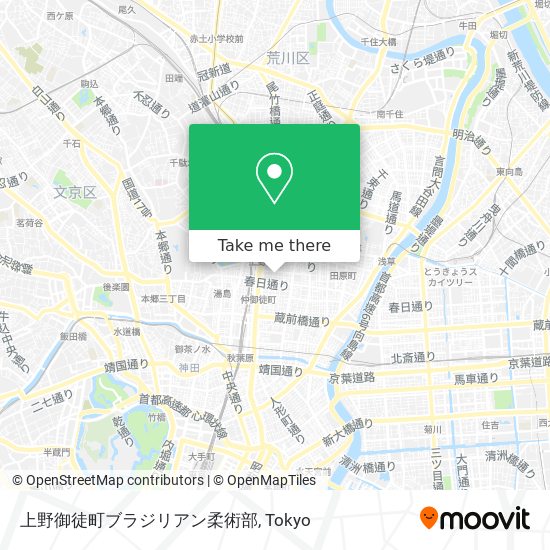 上野御徒町ブラジリアン柔術部 map