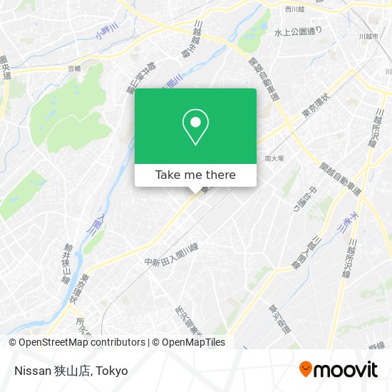 Nissan 狭山店 map