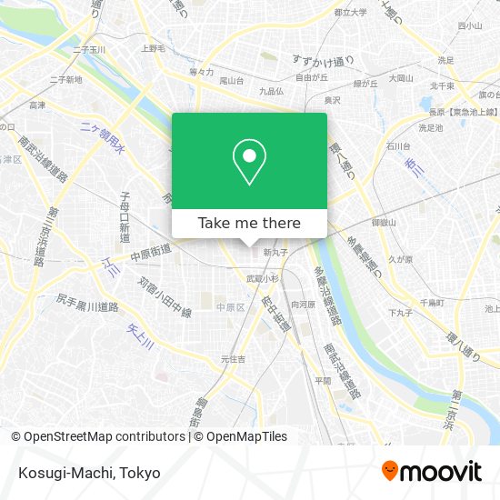Kosugi-Machi map