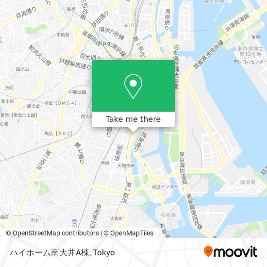 ハイホーム南大井A棟 map