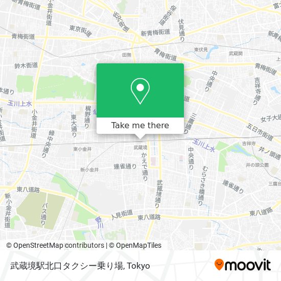 武蔵境駅北口タクシー乗り場 map