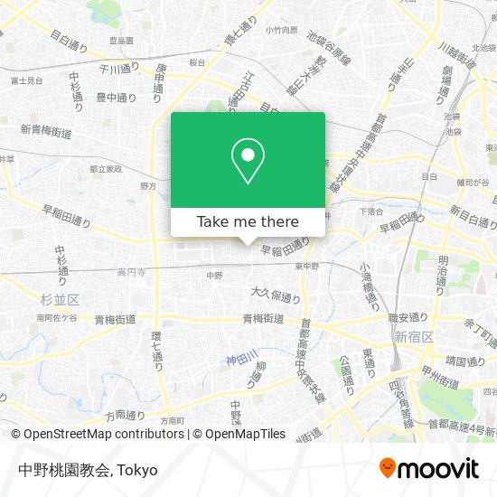 中野桃園教会 map