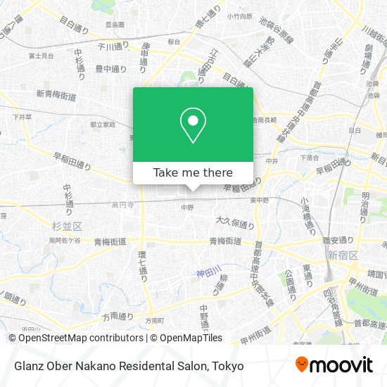 Glanz Ober Nakano Residental Salon map