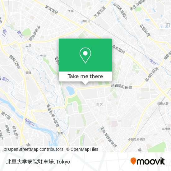 北里大学病院駐車場 map