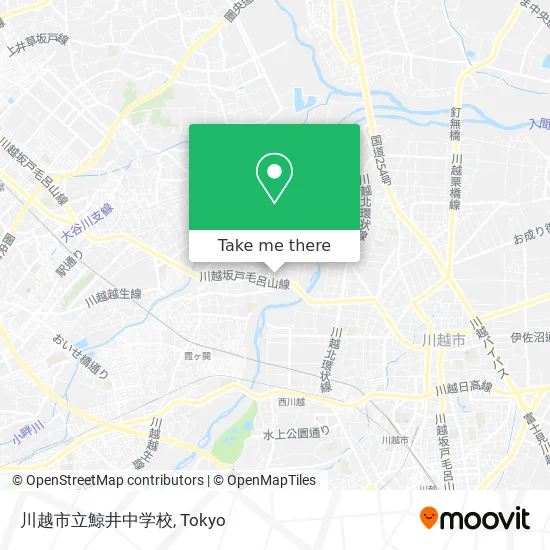 Kawagoe City Kujira Junior High School map