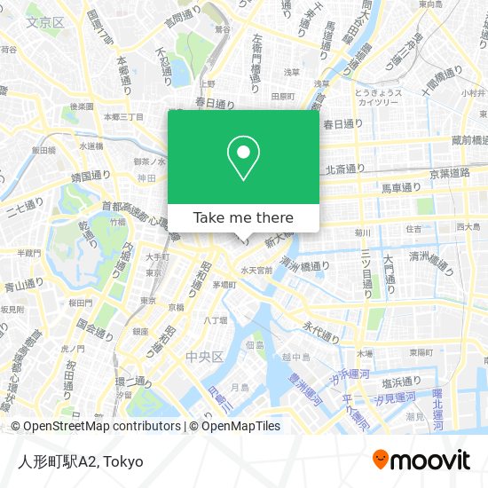 人形町駅A2 map
