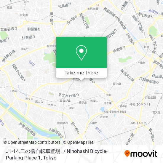 J1-14.二の橋自転車置場1/ Ninohashi Bicycle-Parking Place 1 map