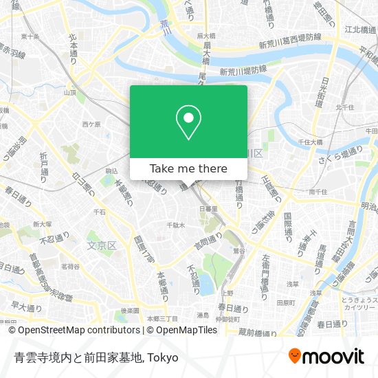 青雲寺境内と前田家墓地 map