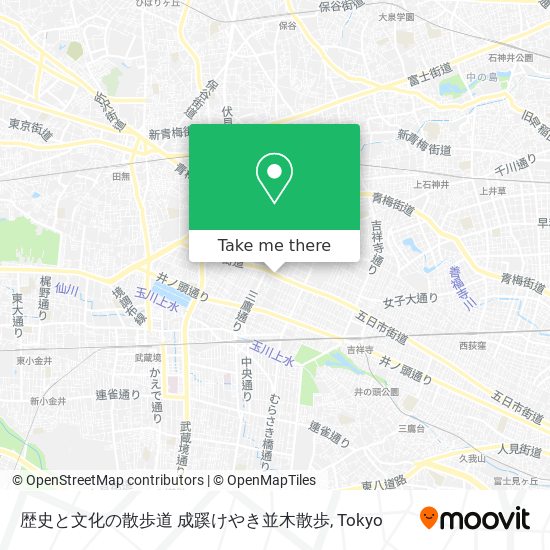 歴史と文化の散歩道 成蹊けやき並木散歩 map